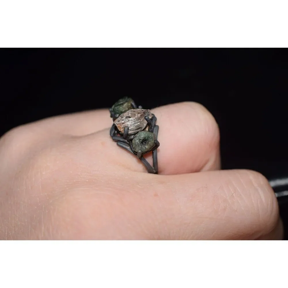 Rough Emerald Ring Size 5 6 7 8 9 10 11 12